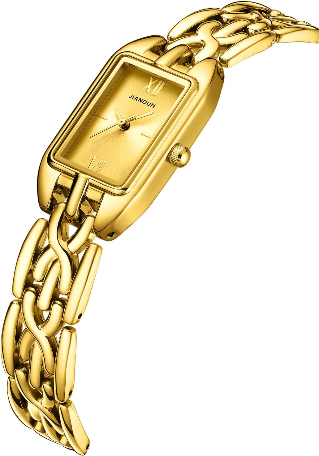 JIANDUN Vintage Petite Rectangular Womens Bracelet Watch, Adjustable Strap, Lady Watch Waterproof Design - Image 2