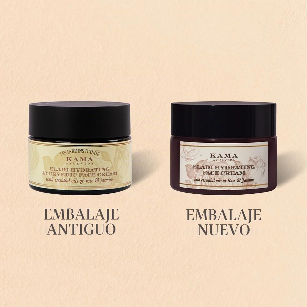 Kama Ayurveda Eladi Hydrating Ayurvedic Face Cream with Pure Essential Oils of Rose and Jasmine, 50g