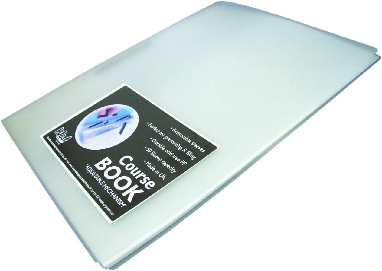 Course Book Adjustable Capacity Crystal A4, File Holder, Presentation Display Wallet, Paper, Document, Poly Clear Sleeves