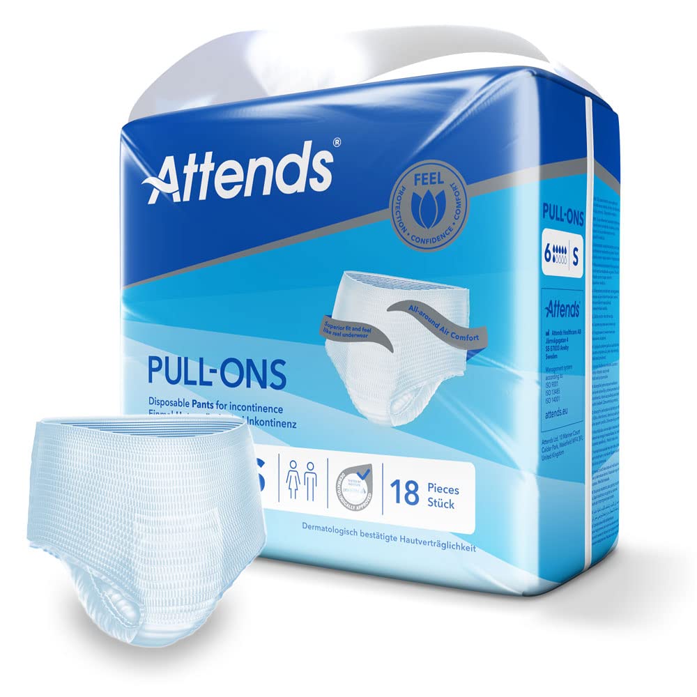 Attends Pull-Ons 6 S | Disposable Pants for Incontinence | Pack of 18