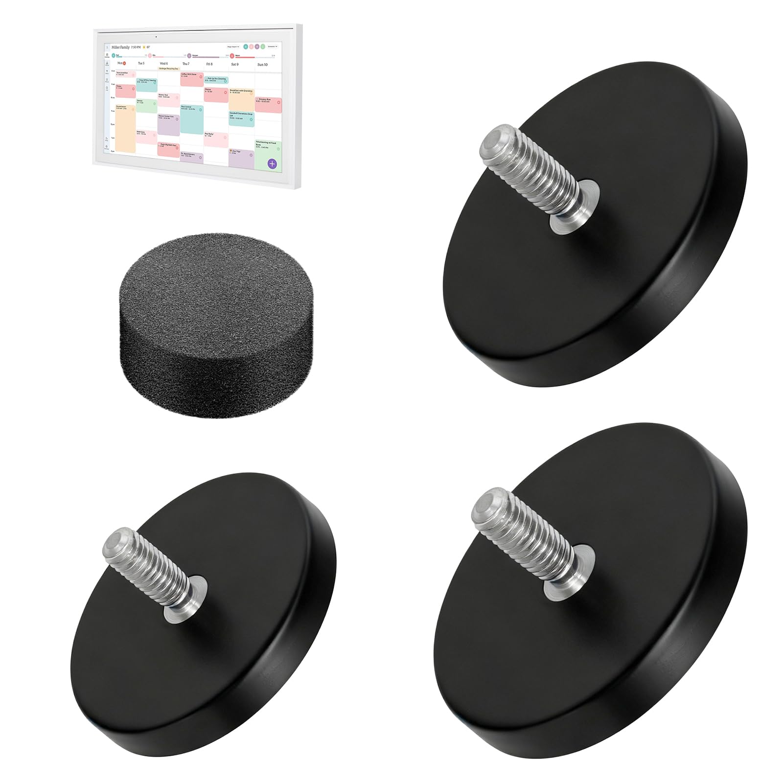 Magnetic Fridge Mount for Skylight 15 Inch Calendar, Rubber Surface Coating to Prevent Scratches, No-Drill, Easy to Install, Convenient to Disassemble, Firm and Secure