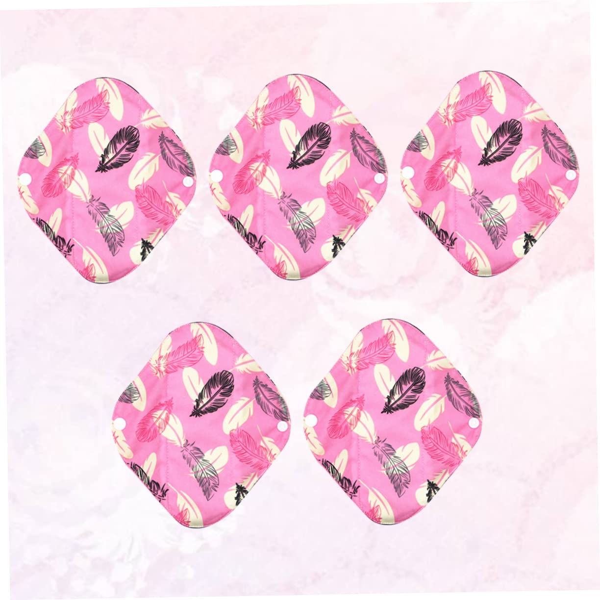 5piezas Compresas Sanitarias Lavables Reutilizables De Fibra Para Mujeres Ajustables Ropa Interior