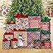 Besti Christmas Gift Bags w/Holiday Tissue Paper and Flat Wrap (28-Piece Set) Small, Medium, and Large Sizes | Reusable Present Giving | Santa Claus, Reindeer, Snowman