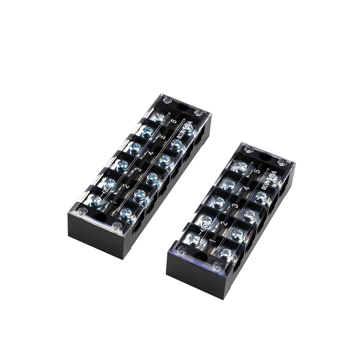 1 Piece TB45 Barrier Terminal Block TB Series Wire Connector 600V 45A 3/4/6/8/10/12 Positions Screw Connection Connector(TB4504)