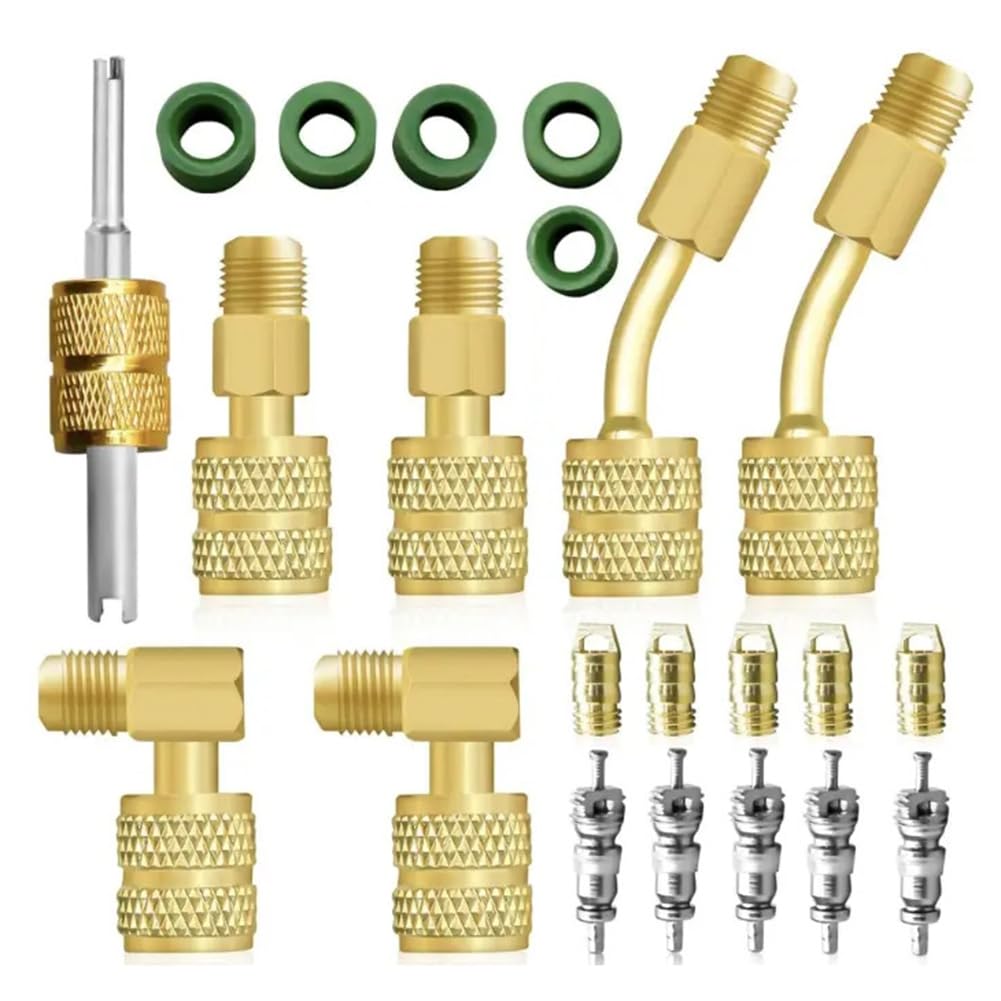 UDSKNV[KSL R410 Adapter Kit R410-R22 Converter Connector, Metal Split Vacuum Pump, HVAC for Air Conditioning Hose Fitting