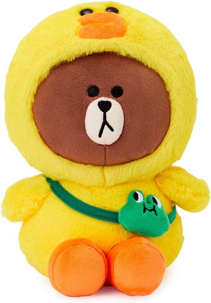 Amazon Line Friends ぬいぐるみ スタンディングドール サリー色の茶色のキャラクターコスチューム ソフトトイフィギュア 10インチ イエロー ブラウン ぬいぐるみ おもちゃ Amazon Line Friends ぬいぐるみ スタンディングドール サリー色の茶色のキャラクターコスチューム ソフトトイフィギュア 10インチ イエロー ブラウン ぬいぐるみ おもちゃ
