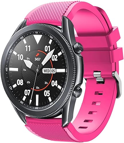 Minggo - Correas para Samsung Gear S3 FrontierClassic Watch, pulsera de silicona, correa deportiva, correa de repuesto, Hot Pink
