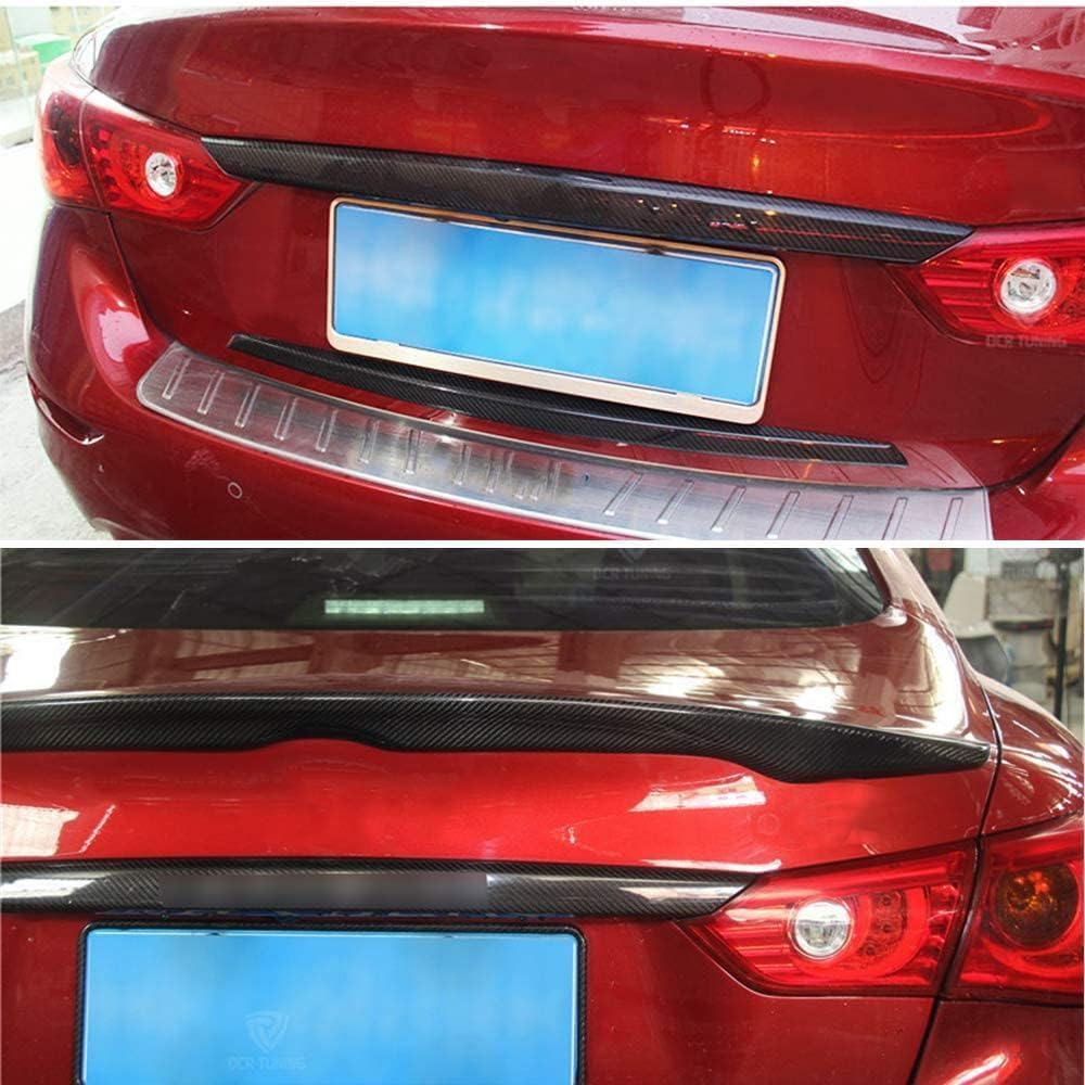 per Infiniti Q50 Base Sport Sedan 2014 2015 2016 2017 Auto Spoiler Posteriori,Bagagliaio Spoiler Alettone Labbro AntiGraffio Spoiler per Ala