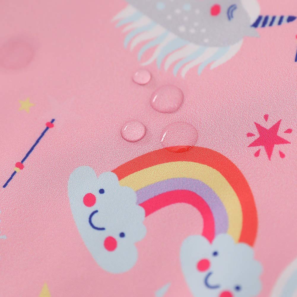 LZH Ragazzi Ragazze Impermeabile, Giacca Impermeabile con Cappuccio Cappotto Pantaloni Completi 2 PZ