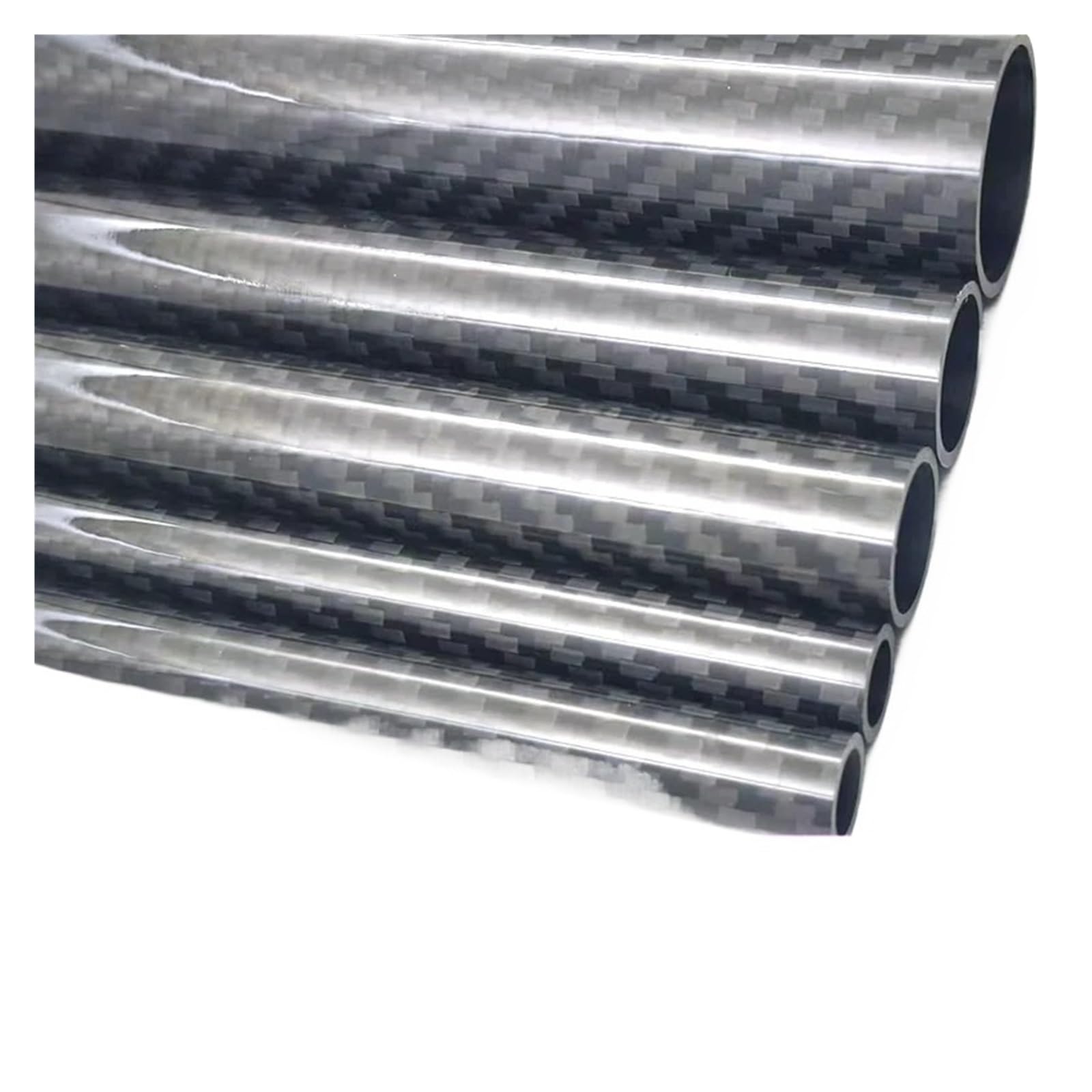 Tubo de fibra de carbono | Tubo de Fibra de Carbono 3K 2uds Liso Brillante(27x23x500mm 2pcs)