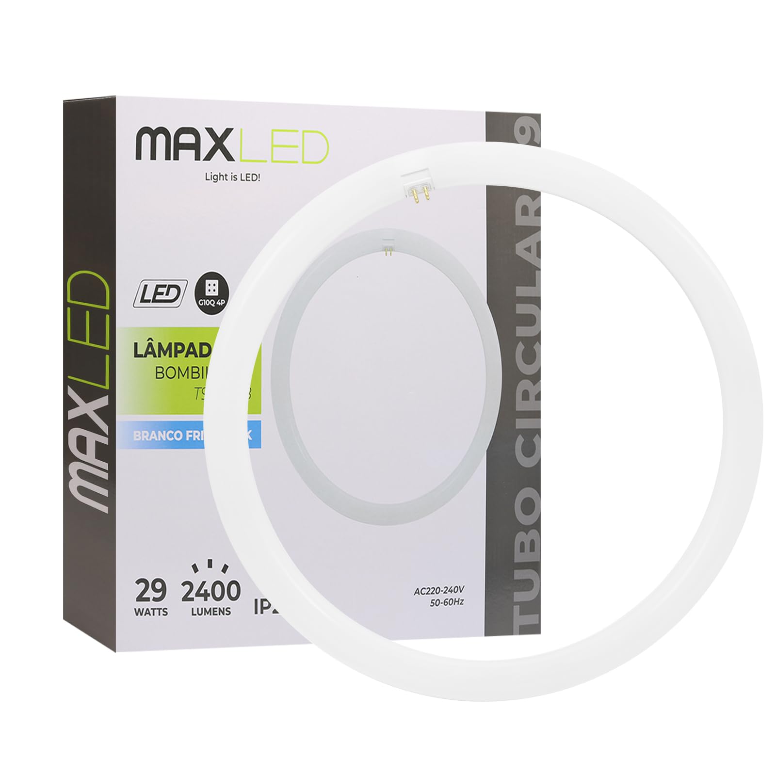Maxled Light is Led! LED Tube T9 Φ40cm Circular 29W 2400lm 6500K Daylight White G10Q Energy Saving LED Alternative to Classic T9 Fluorescent Low Energy Consumption Tube for Kitchen Ceiling Light