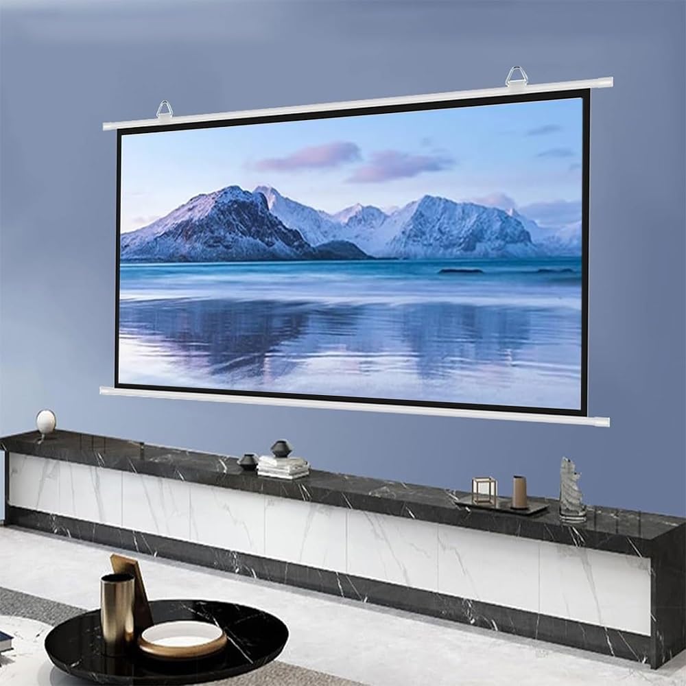Pantalla De Proyección 30" 40" 50" 60" 72" Pantalla De Película Enrollable Manual Pantalla Proyector para Cine En Casa Oficina(4:3,40inch)