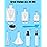 SEQUHITKU 17 Pack Travel Pouches for Toiletries,TSA Approved,Portable Containers,Stand Up Pouch,Refillable Travel Accessories for Shampoo Conditioner Lotion Soap Liquids (A-17pcs)