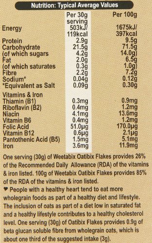 Weetabix Oatibix Flakes 550G #TOP6