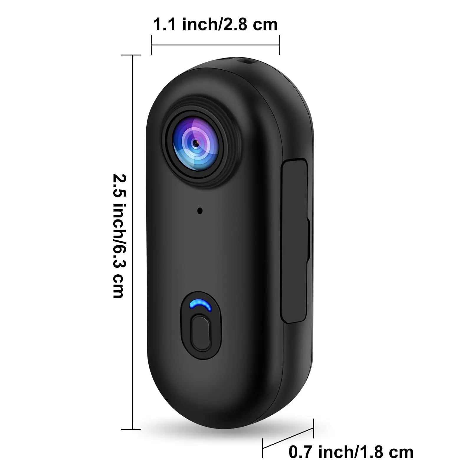 Mini Cámara Deportiva 1080P WiFi con Clip y Imán, Mini Deportes Cámara Impermeable para Bicicleta Moto con Gran Angular de 120°,Visualización en Tiempo Real, Larga Duración para Aire Libre, Negro