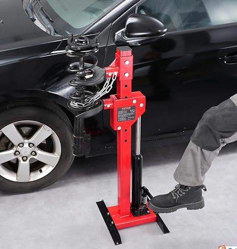 VEVOR Federspanner KFZ 4.5T Hydraulischer Federspanner KFZ Werkzeug 1T Nenndruckkraft Federbeinspanner 11-13cm & 14-17cm Federverschluss Federbein Spanner mit auslaufsicherer Hydraulikpumpe