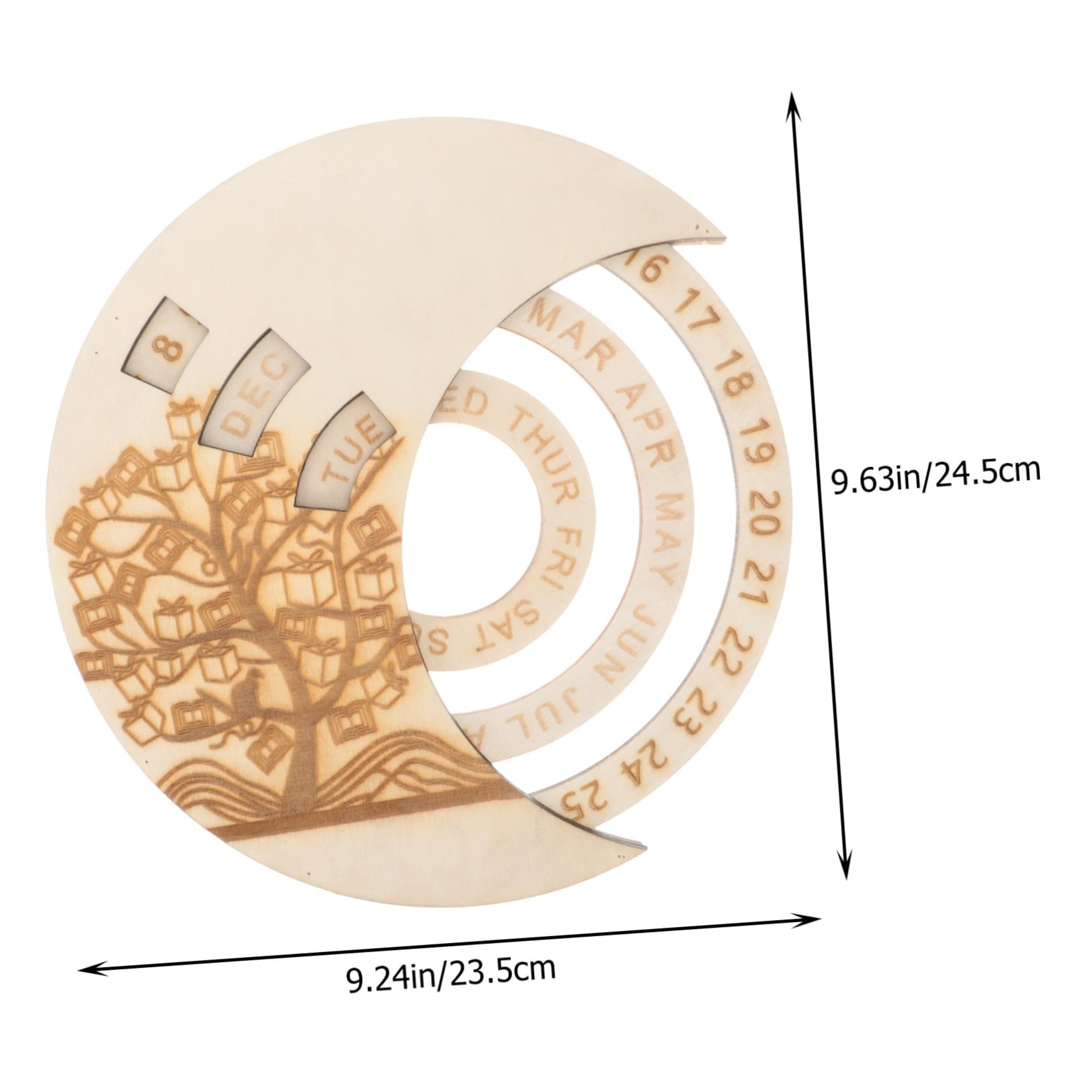 SEWACC 3stücke Moon Design Wandkalender Dekorativer Einstellbarer Mondkalender Für Schlafzimmer Und Büro Handgefertigtes Wandornament Datumsaktualisierung