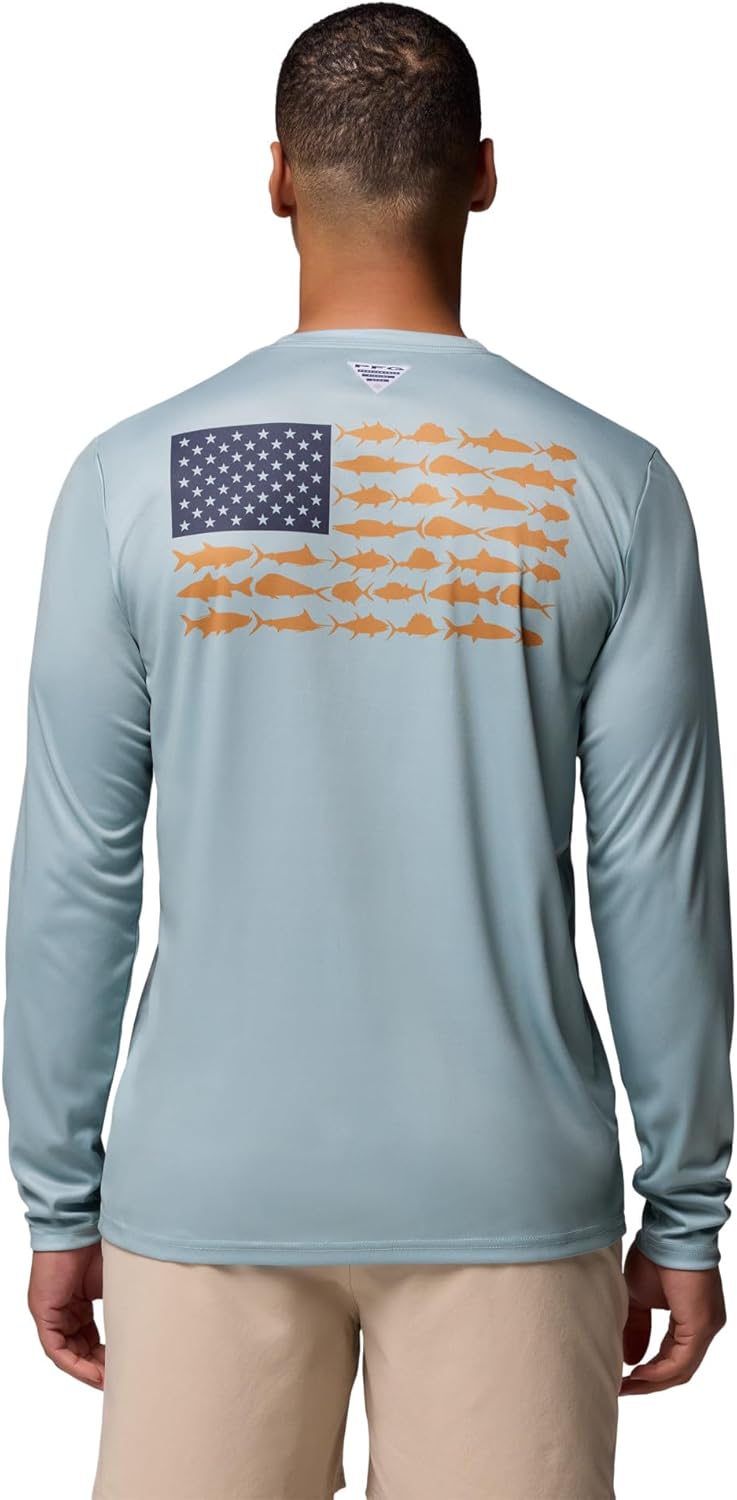 Columbia Men's Terminal Tackle PFG Fish Flag Long Sleeve Shirt Discontinued - Image 2