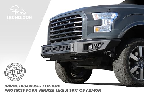 Miniatura 9 de IRONBISON Front Bumper Compatible with 2015-2017 Ford F150 (Include EcoBoost Engine Model) Truck F150 Bumper Guard Stubby Bull Bar Can Add LED Light