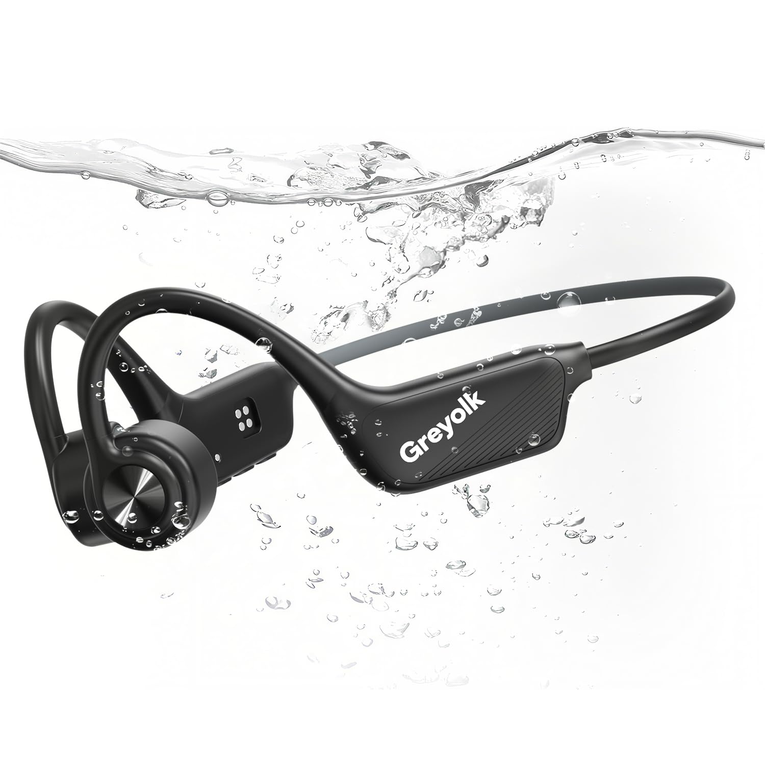 Cuffie da nuoto Bluetooth 5.4 – Cuffie subacquee a conduzione ossea, impermeabili IP68, auricolari aperti con microfono, 32 GB di memoria lettore MP3 per nuoto, corsa
