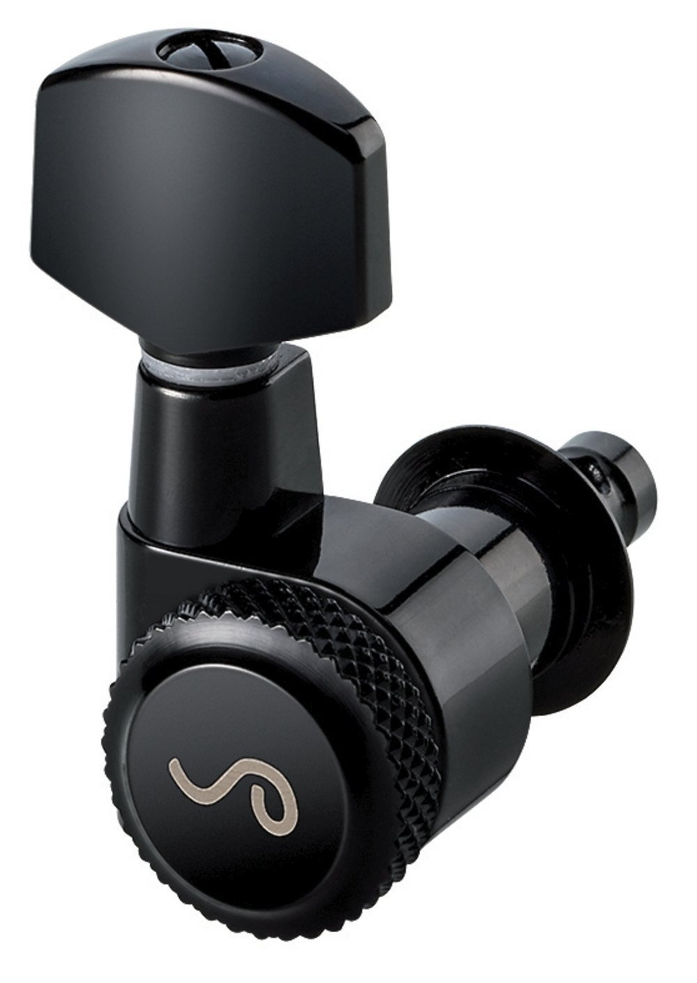 SchallerM6 Pin Locking Machine Heads - Gold - 6 L - Small Metal - 19.5 mm Locking Post Mechanics for Electric Guitar - Set of 6