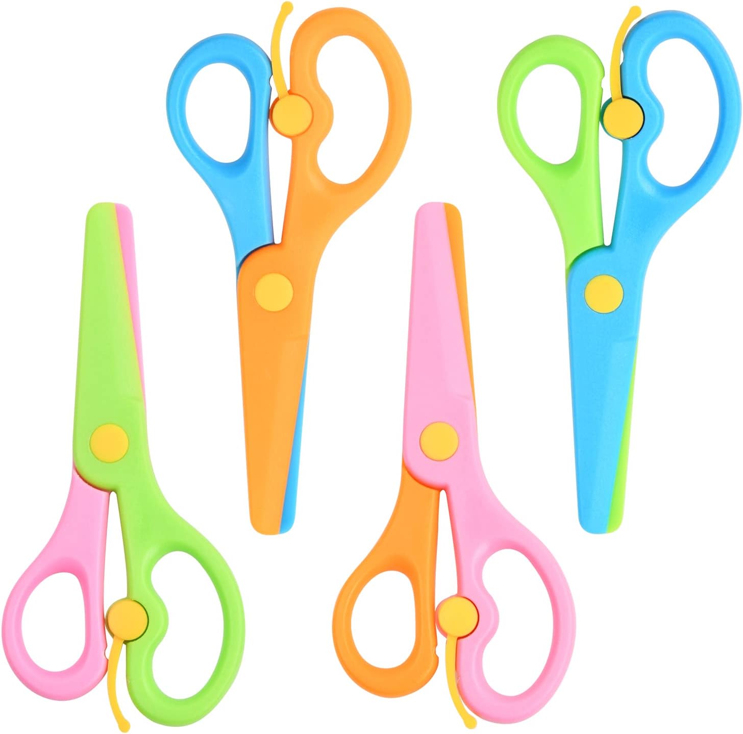 Ciseaux De Sécurité Pour Enfants - 8 Ciseaux En Plastique - Âge 3 Ans Et + - Pour Activités Manuelles