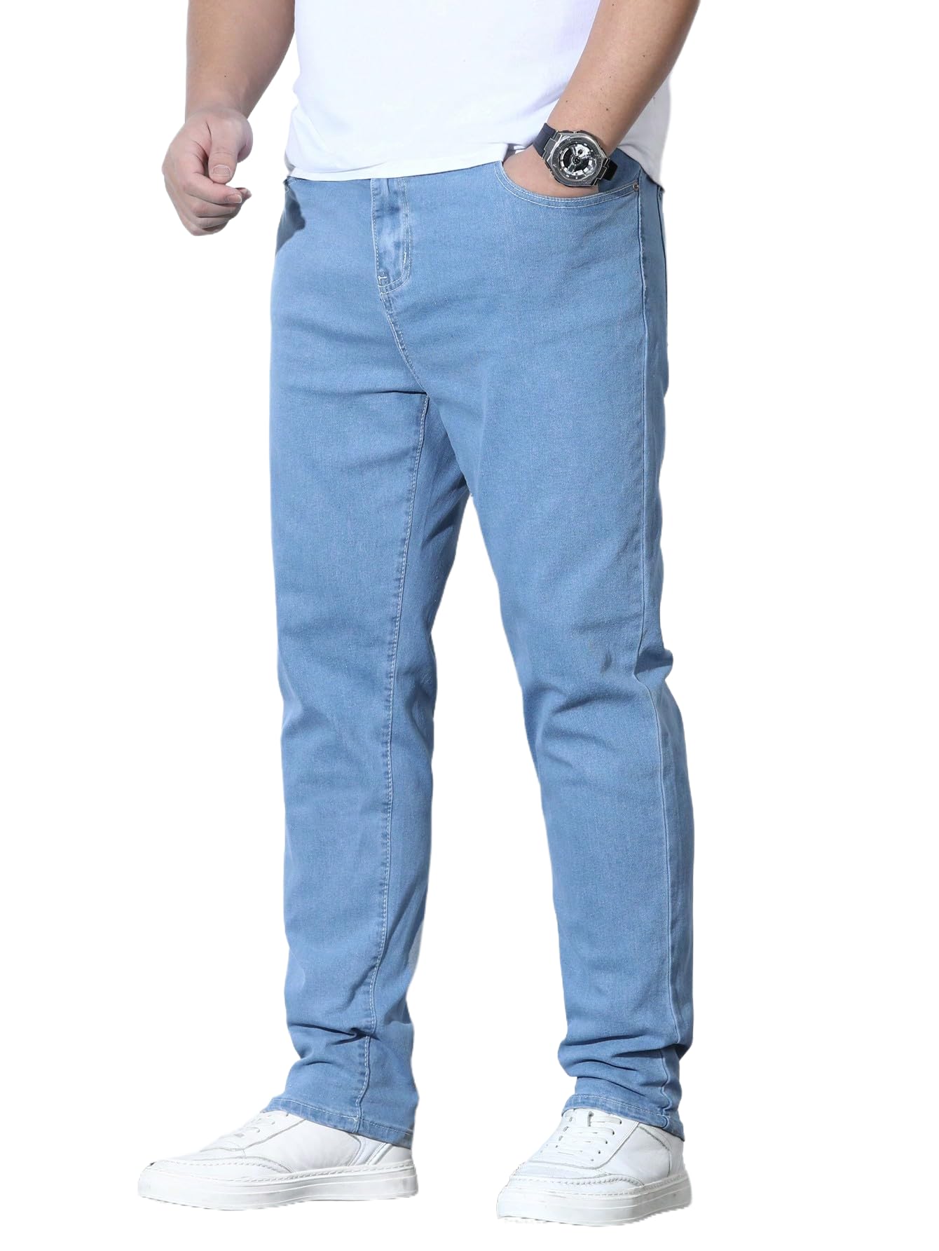 Casual Pants for Men | Denim Jeans Pants | Straight Fit Trousers | Streetwear Style | Comfortable Men's Bottomwear (U15-16)