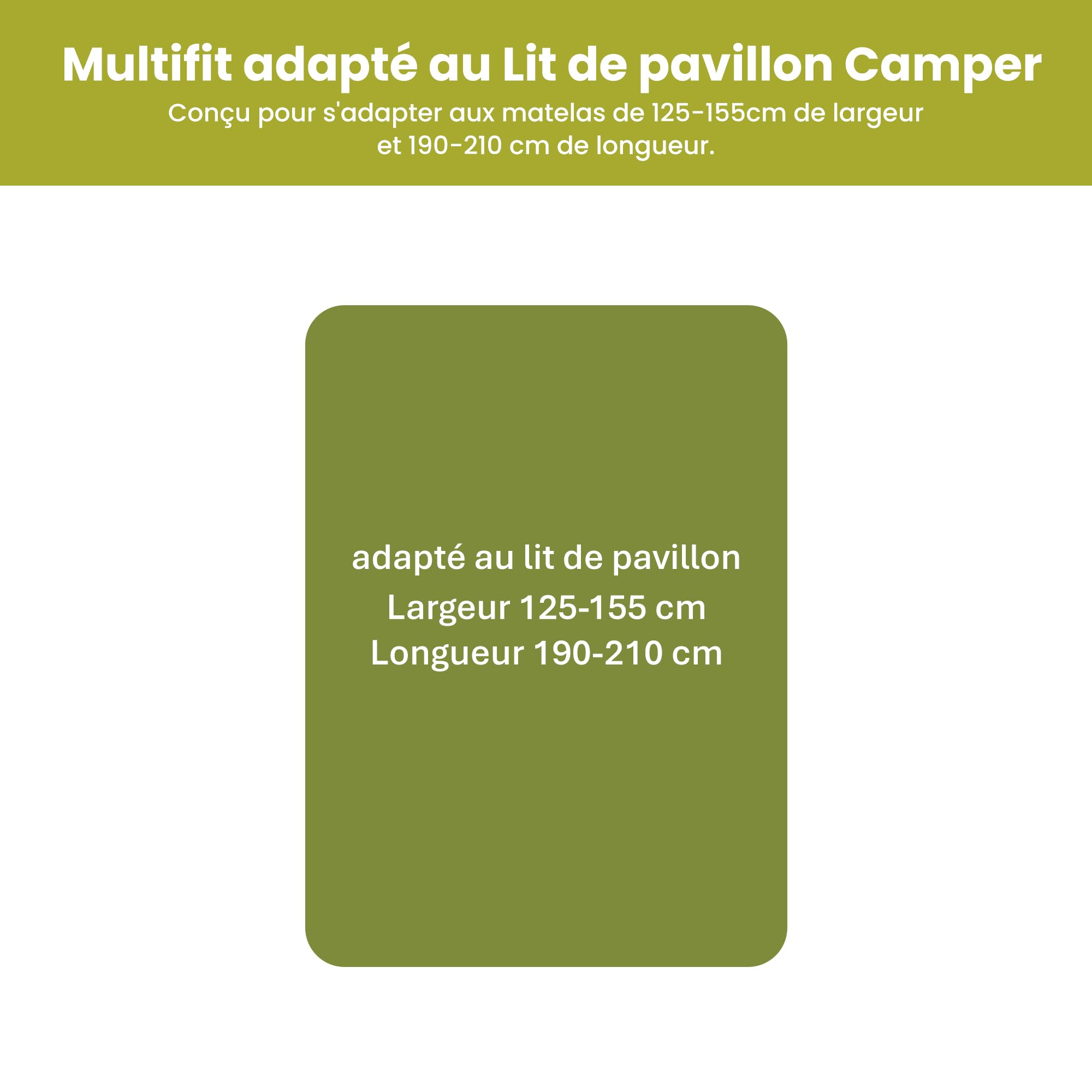 Protège-Matelas lit de Levage - pour Lit Tout Fait pour Camping Car - Caravane Matelas - Lit Escamotable Caravane - Escamotable Camping Car - 100% Coton - (135-160cmx190-210cm)