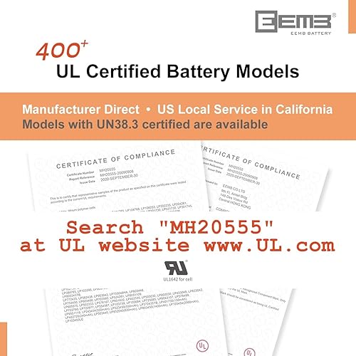 B09WR311XP_image_4 EEMB Batería recargable de polímero de litio de 3.7 V 720 mAh 383454 Lipo con conector JST para asegurar que la polaridad del dispositivo coincida