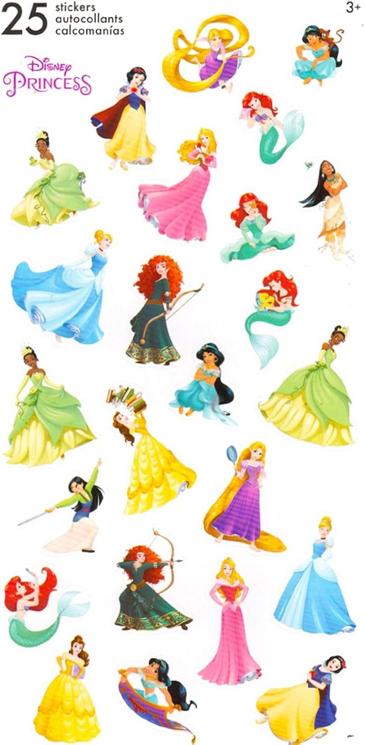 Disney Princess Reusable Tumbler Pack - Party Favor 12 Pack Bundle of 24oz Cups Featuring Ariel, Belle, Snow White Plus Stickers | Bulk Water Tumblers - Image 3