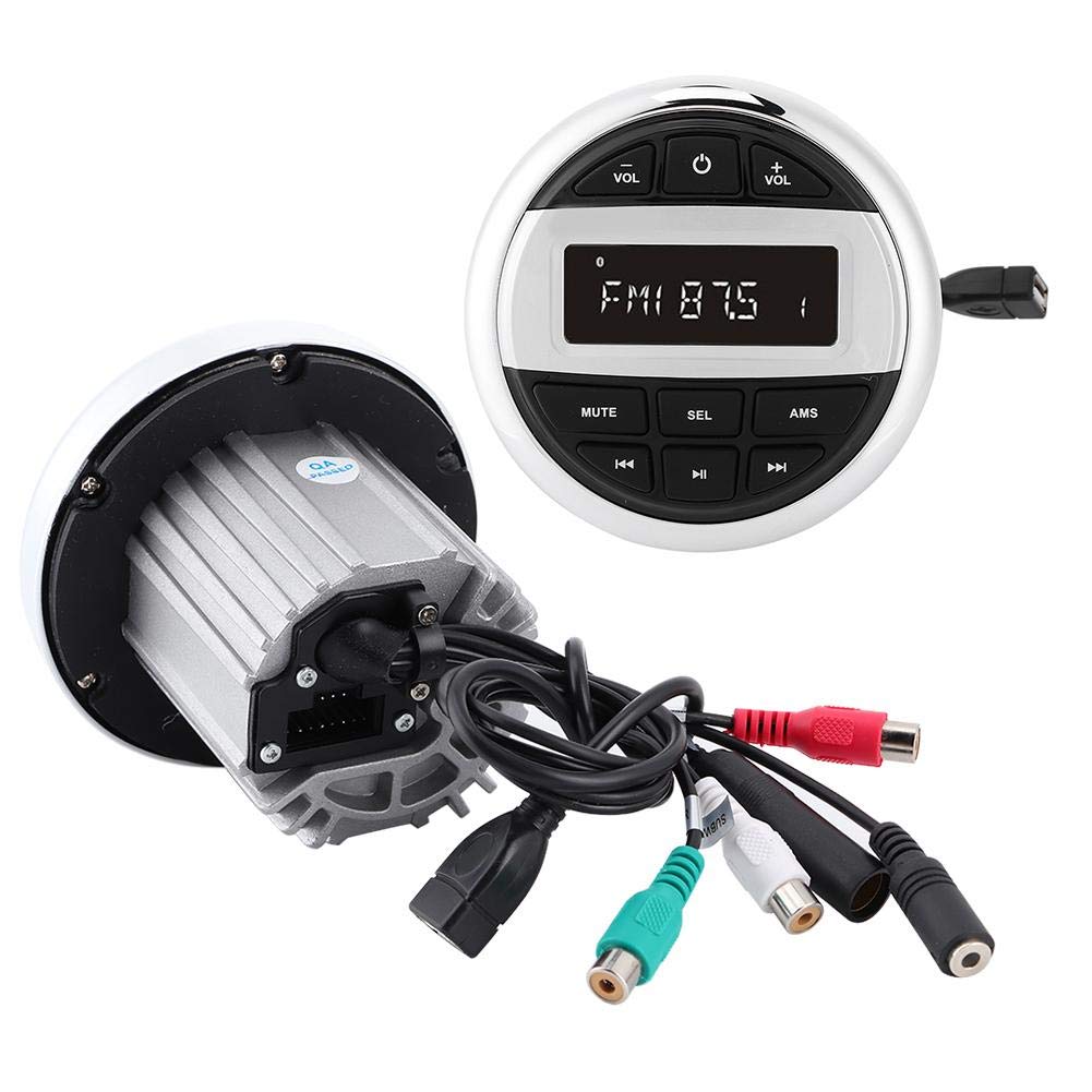 Odtwarzacz MP3, wodoodporny odtwarzacz MP3 Bluetooth, cyfrowe radio stereofoniczne FM AM Audio USB ładowanie do motocykla na jachcie morskim