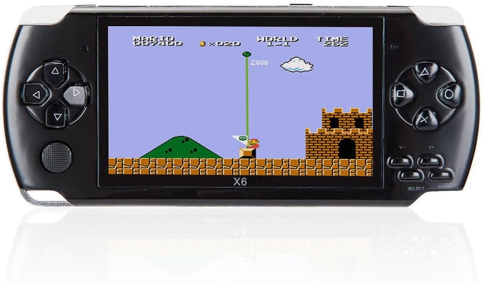 8GB 4.3 Inch Handheld Game Console with 1000 Classic GBA Games, Support Music Playing and Video, Built-in 3M Camera (Black)