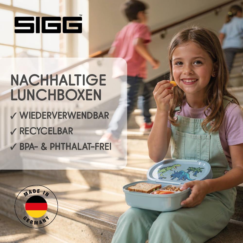 SIGG Lumo Rainbow Plus Boîte à déjeuner enfant 2 en 1 Sans BPA Rose 0,8 l