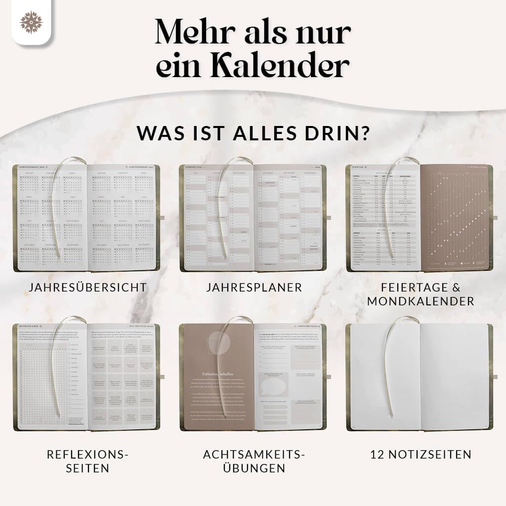 Lebenskompass® Kalender 2026 2027 A5 Wald - Terminplaner Juli 2026 bis Dezember 2027 - 18 Monate Wochenplaner & Buchkalender mit Achtsamkeit, Hardcover mit Goldprägung