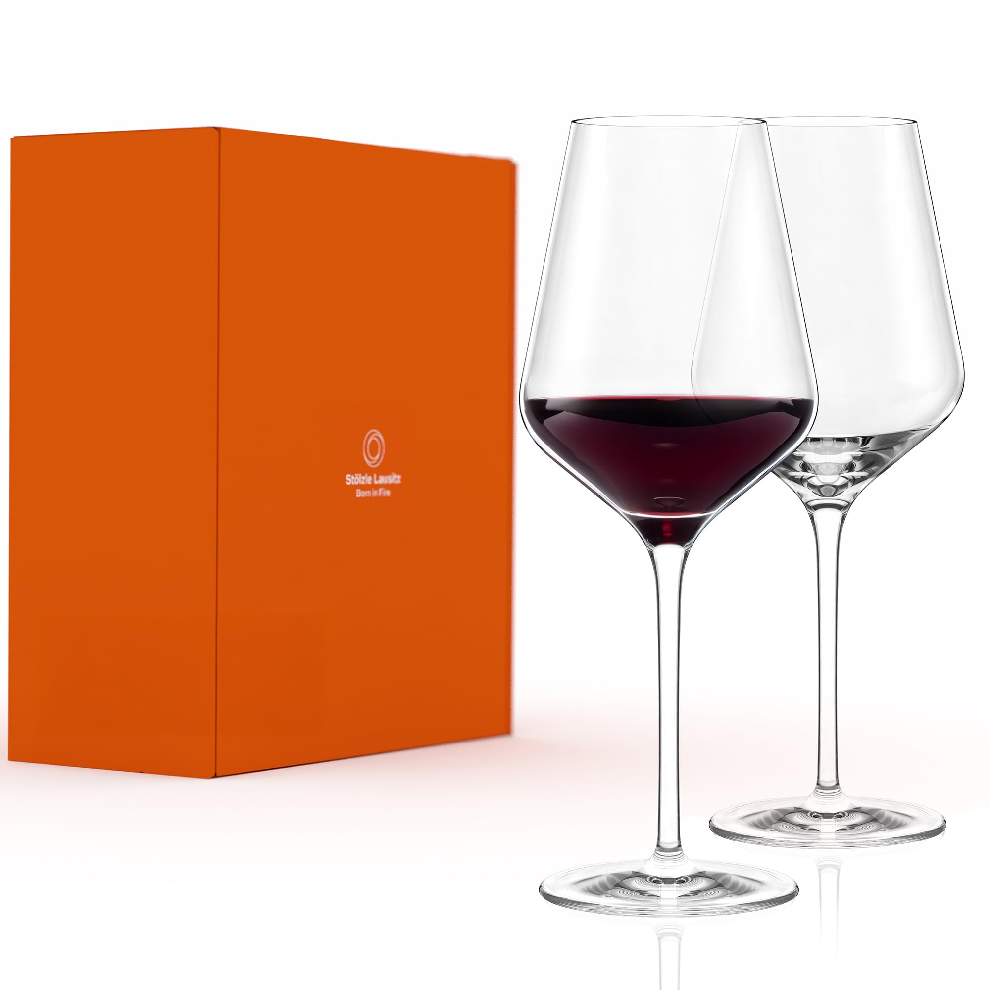 Stölzle Lausitz Rotweingläser Quatrophil 2er-Set 570ml – Hochwertige Weingläser ideal für Rotwein – Eleganter Rotweinkelch aus Kristallglas für maximale Aromaentfaltung – Spülmaschinen- & Stoßfest