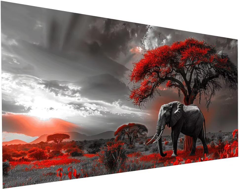 DIY Loisirs Créatifs Adultes Éléphant 80x160 cm - Évitez les toiles floues