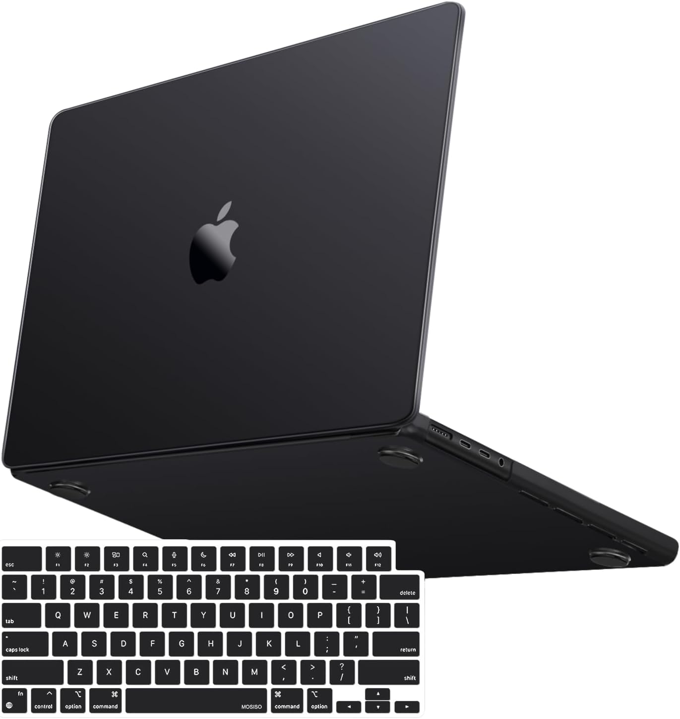 MOSISO Compatible with MacBook Pro 14 inch Case 2026 2025-2021 M5 M4 M3 M2 M1, Seamlessly Closes Crack&Fingerprints-Resistant Protective Hard Shell Case & Keyboard Cover, Space Black Clear