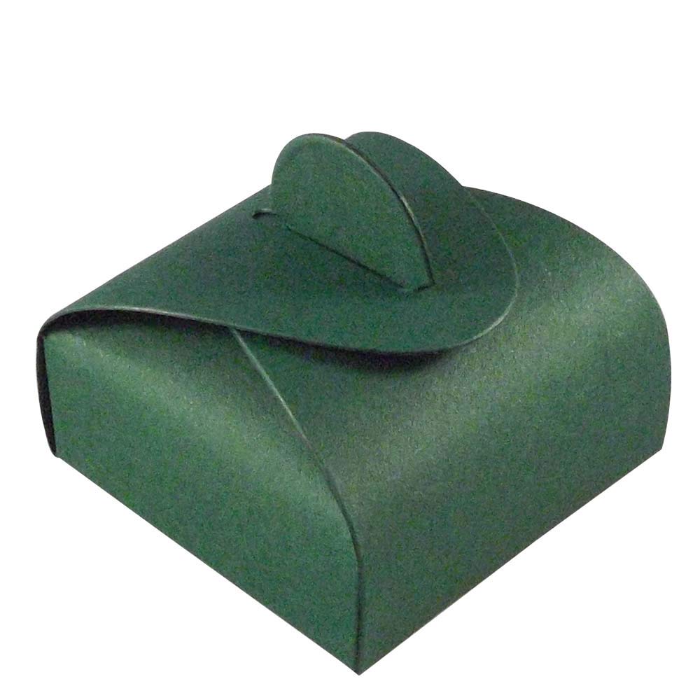 10 x Xmas Green Chocolate Wedding Favour Boxes