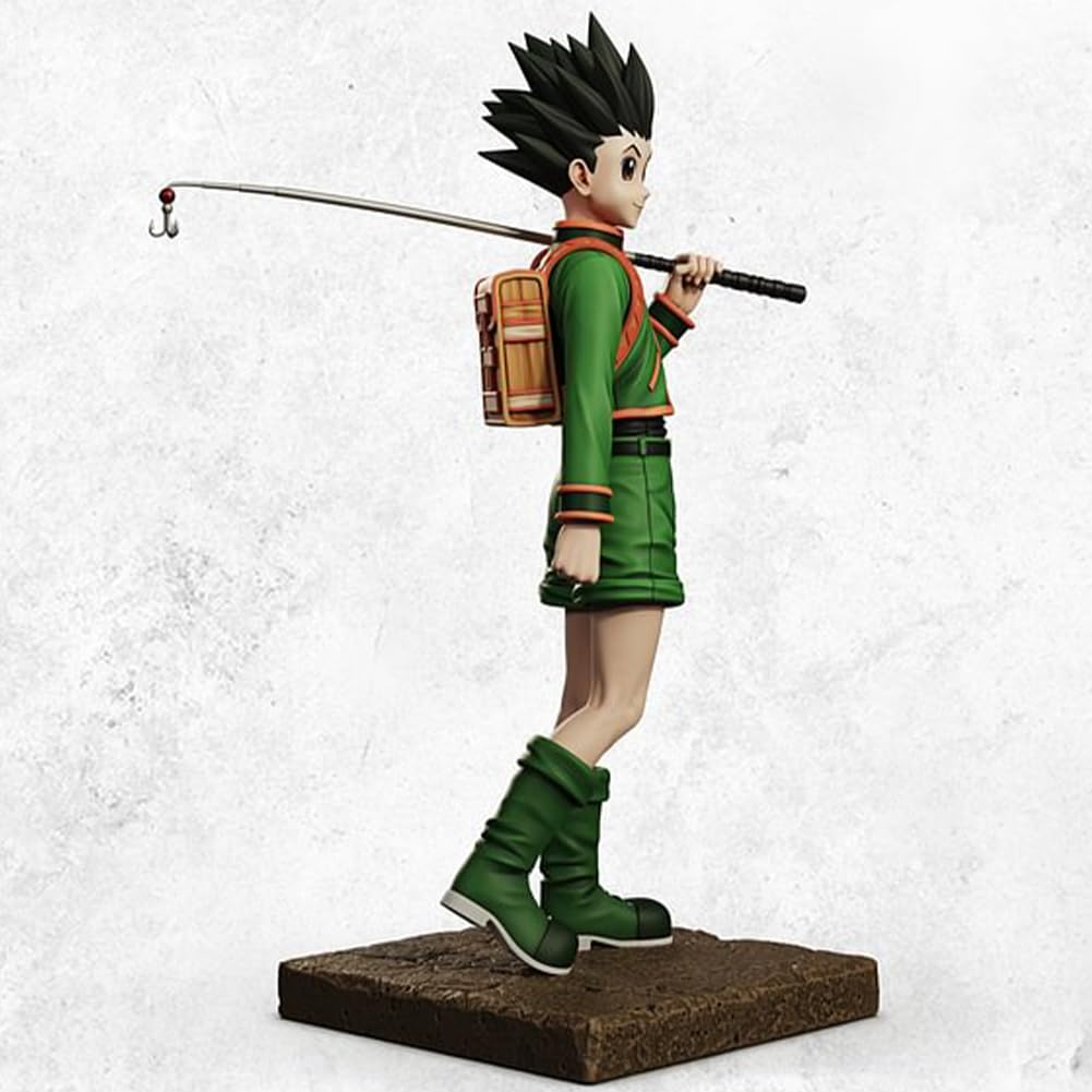 Jilijia Lot De 2 Figurines Gon & Killua – Hunter X Hunter – Statues PVC Assises 12,5 Cm – Déco Bureau