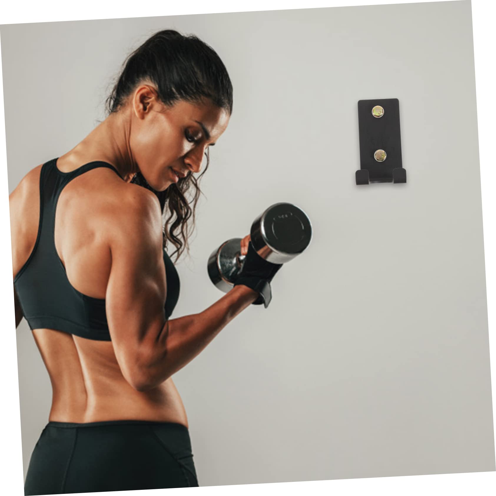 Abaodam Supporto per Bilanciere in Acciaio di Supporto per Manubri da Parete Accessorio Fitness per Uso Domestico Robusto e Durevole Pratico per Palestra e Fitness al Coperto