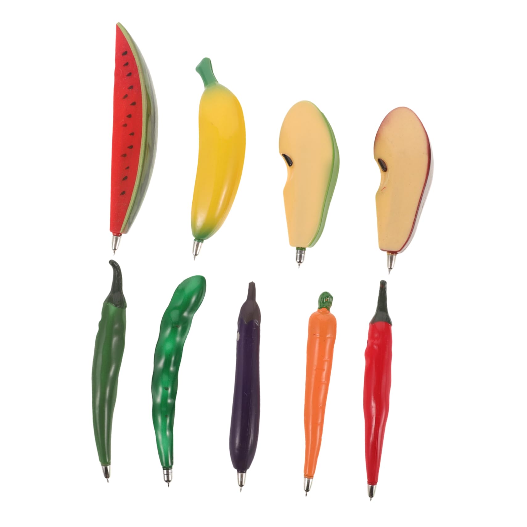 NUOBESTY 27pcs Vegetable Ballpoint Pens for Students Creative Ballpoint Pens Realistic Fruit Shape School Stationery for Party Decor