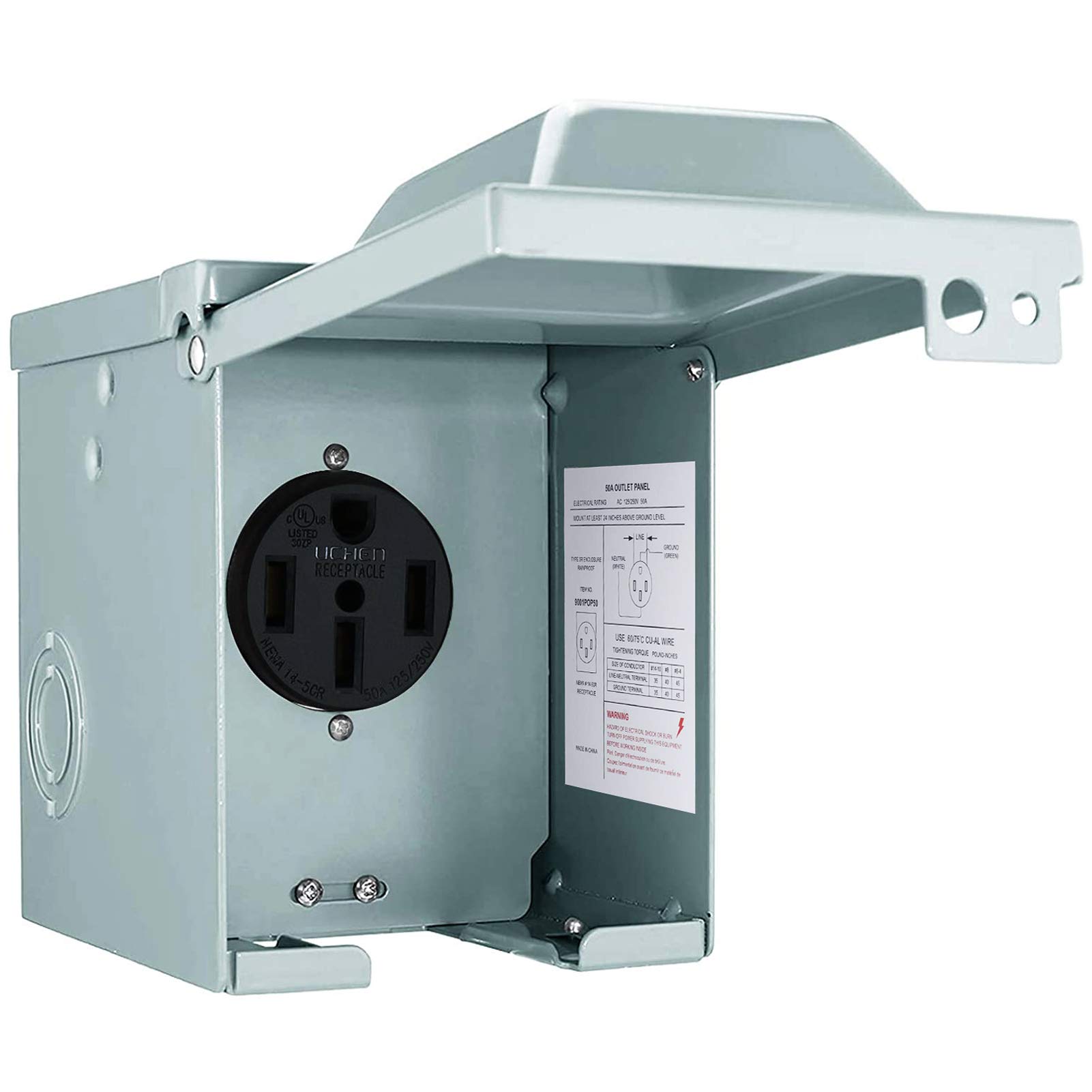 Buy 50 Amp 125/250 Volt RV Power Outlet Box, Enclosed Lockable