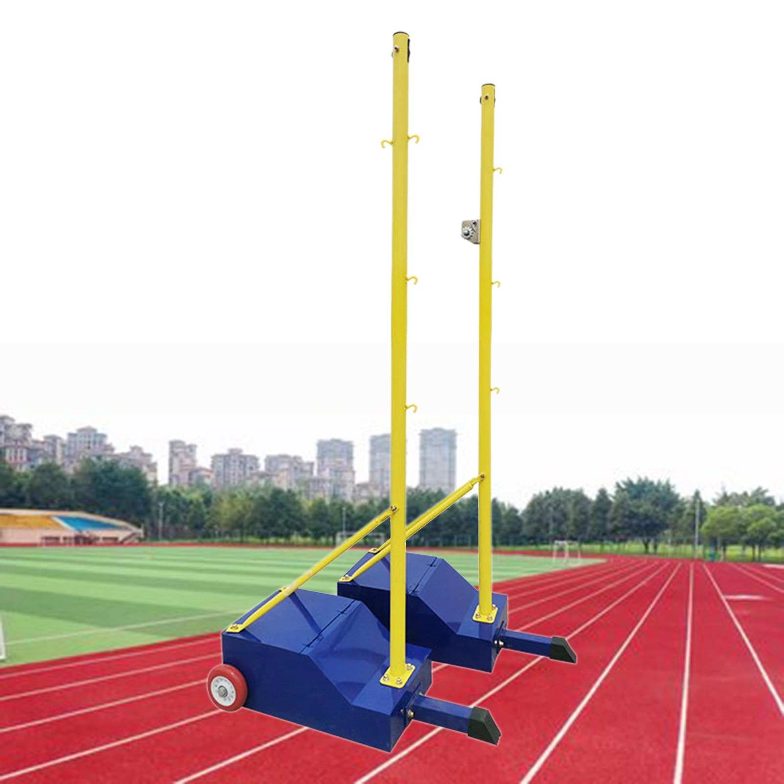 LYDZUSDP Volleyball/Badminton Net& Pole Indoor,Portable Volleyball Net with Stand for Backyard,Outdoor Volleyball Net and Poles (Blue withoutnet)