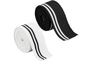 BENECREAT 43.3" x 1" Collars Inserts - Ribbed Fabric for Sewing Cuffs, Belts, and Collars