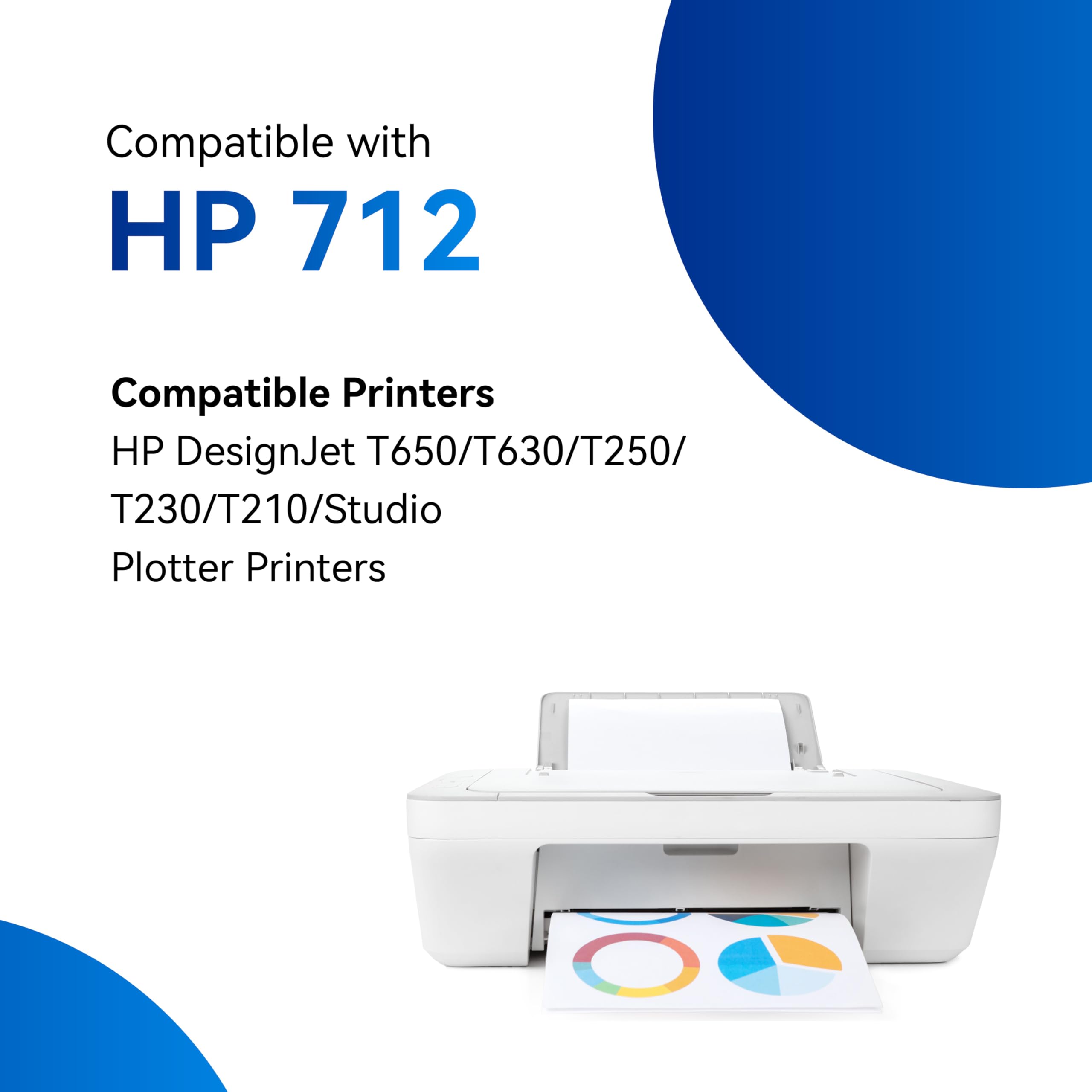 Druckerpatrone Kompatibel für Hp 712XL Ink Cartridges, 4er-Pack