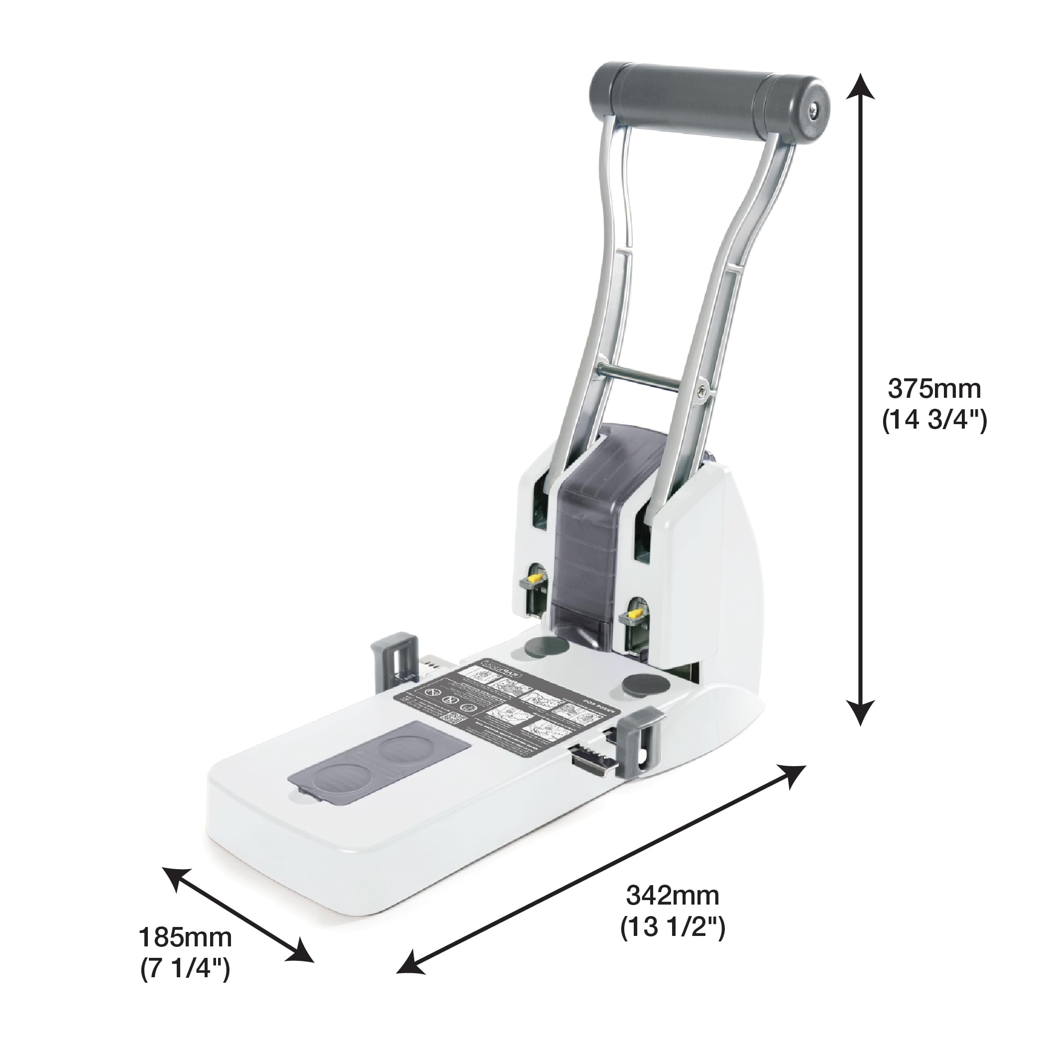 Rapesco 1405 ECO Perforatori ad Alta Capacità a 2 Fori P2200, Capacità 150 Fogli, Bianco