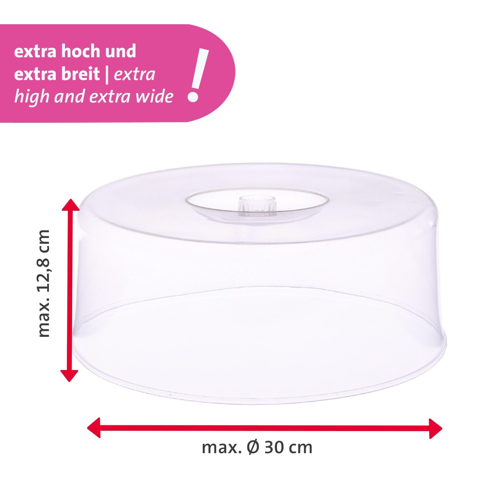 Westmark 2x Copri-Torta, Ø 30 cm, con Manico, Plastica, Trasparente, 342422E3