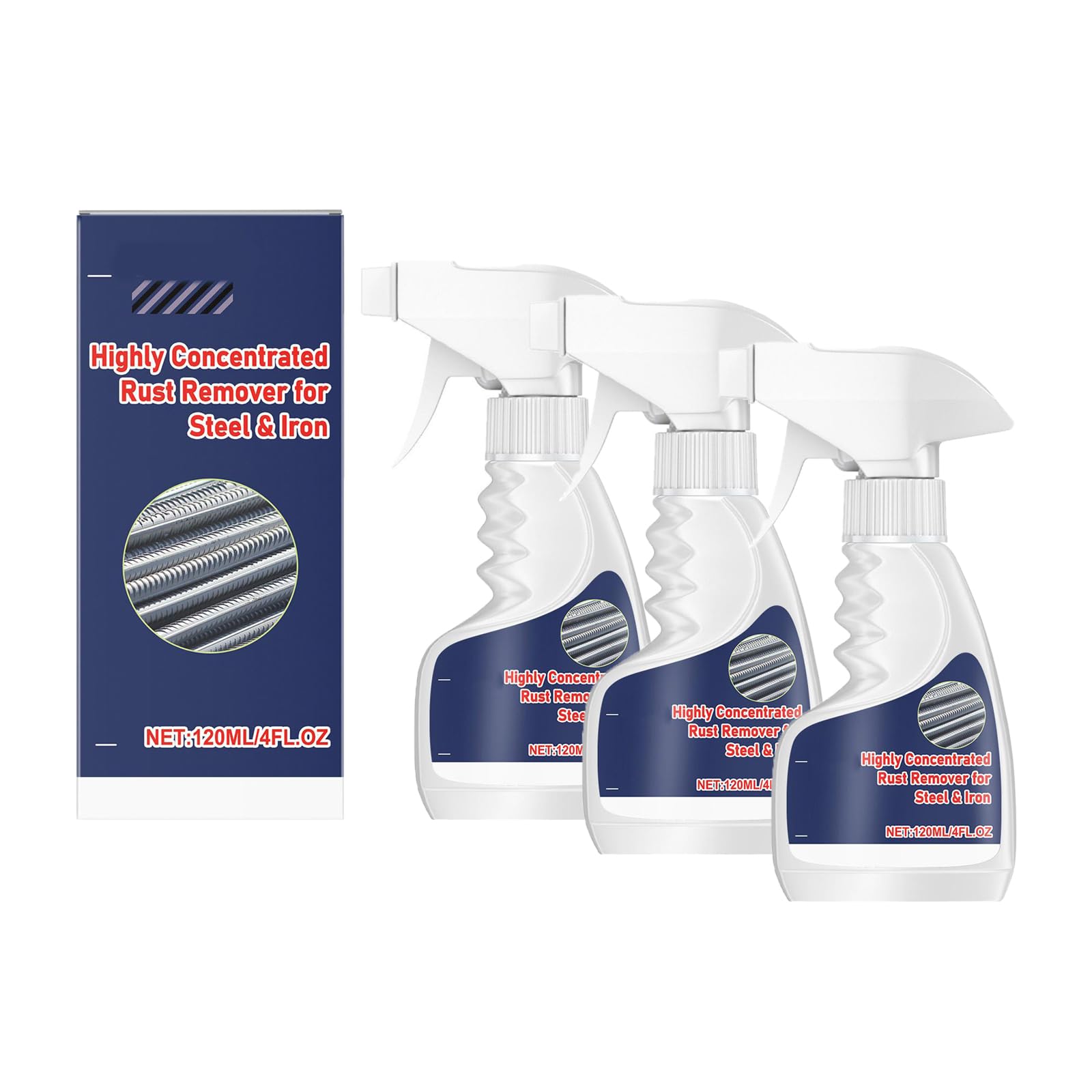 Quorven Rostentferner Metall, Rostlöser Spray, Rostentferner Spray, Strong Rust Remover for Steel & Iron, Rostlöser Auto Extrem, Entroster, Schnelle Rostentfernung für Metall, Auto, Stahl, 3 Stück