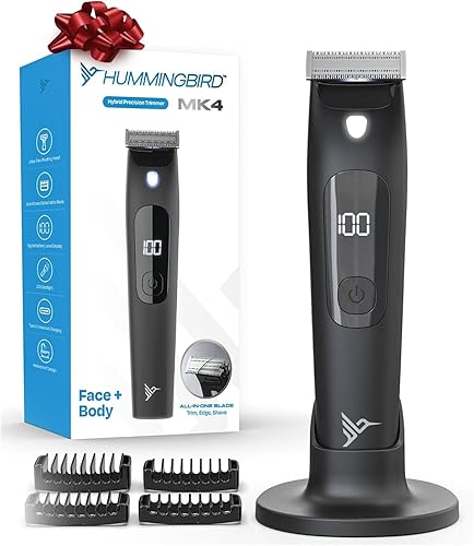 HUMMINGBIRD MK4 - Cortadora híbrida de barba y cuerpo para hombres, peluquería corporal y recortadora de pelo púbico, maquinillas de afeitar