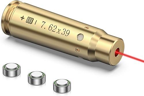 Vista 44 de CVLIFE Bore Sight Laser 223 0.219 in/0.354 in/.243.308/12Gauge/0.300x1.535 in/.45acp Rojo Laser Bore Sighter